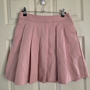Metaphor Pink Textured Pleated Skater Skirt